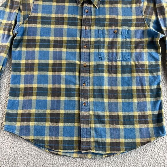 Vintage Sears Roebuck Shirt Mens Extra Large Blue Plaid Flannel Button Up 80s - Picture 5 of 13